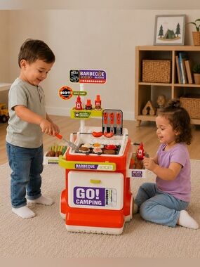 NEW Kids BBQ cooking toy kitchen set